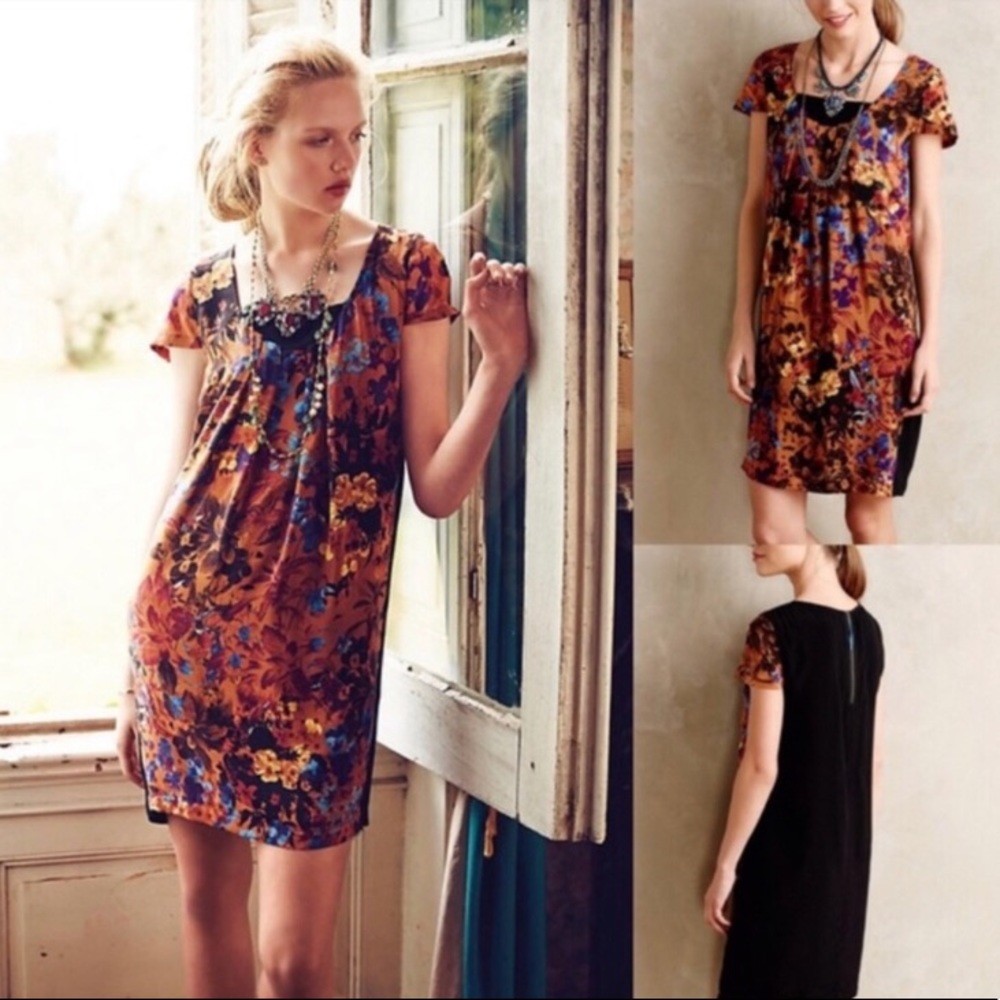 Maeve Anthropologie Pintura Silk Shift Dress S